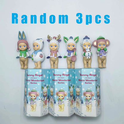 Sonny Angel Blind Box Winter Wonderland Series Mini Anime Figures Ornaments Dolls Fans Children Christmas Birthday Gift