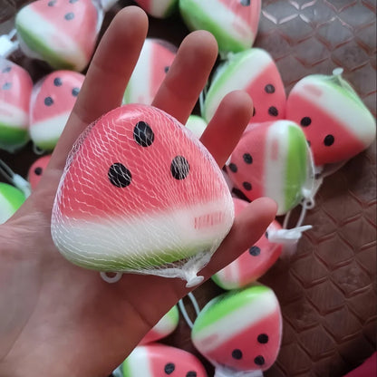 Cute Watermelon Squishy Fidget Toy Slow Rebound Decompression Toy Anti-Stress Slow Rising Fruit Soft Stress Relief Squeeze Toy