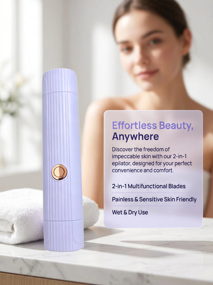 2026 New 2in1 Electric Razor for Women Painless Hair Removal Rechargeable Body Trimmer Underarm Mustache Epilator Shaver
