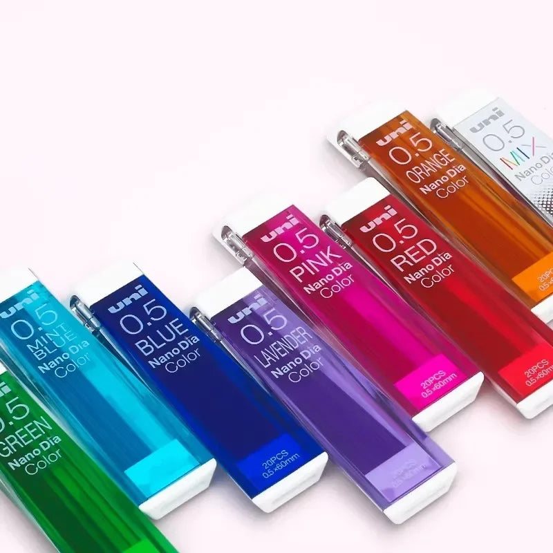 Japan Uni Nano Dia Color 0.5-202NDC Colored Mechanical Pencil Leads Refills 0.5mm Writing Supplies 202NDC