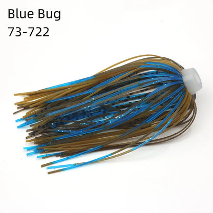 5 pcs/lot 88 Strands 64mm Silicone Skirts Elastic hole Umbrella skirts Fishing Accessories Buzzbaits Spinner Buzz Bait