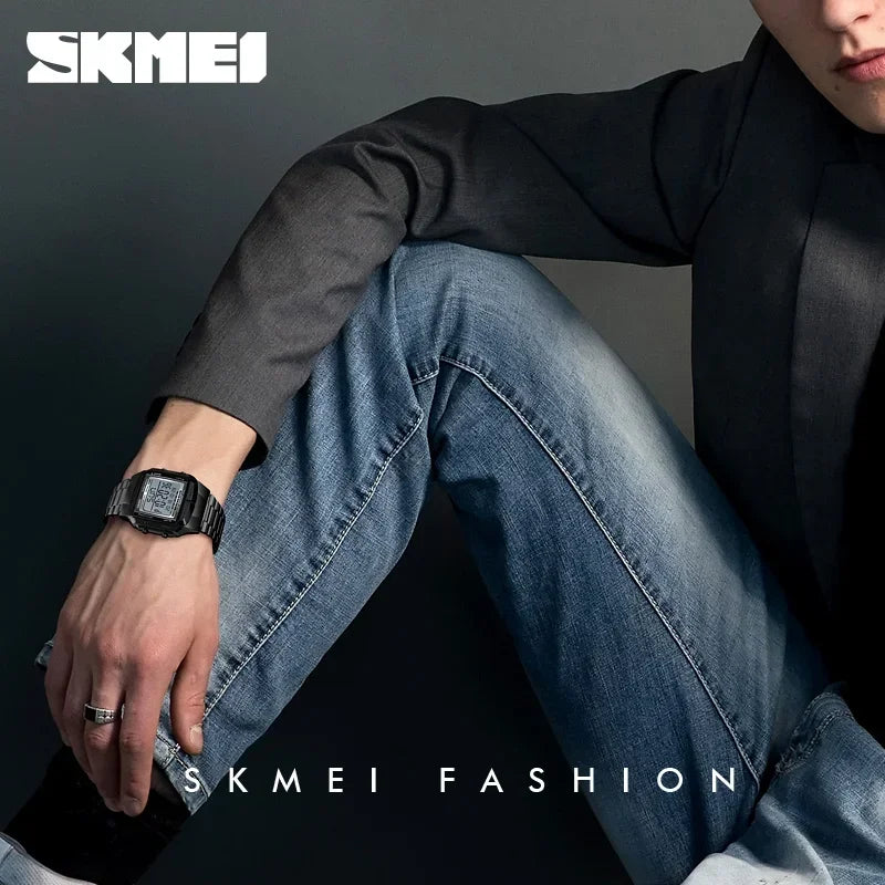 SKMEI 1381 Luxury Digital Watch for Men Sports Electronic Waterproof LED Display Wristwatches Mens Countdown Clock Reloj Hombre