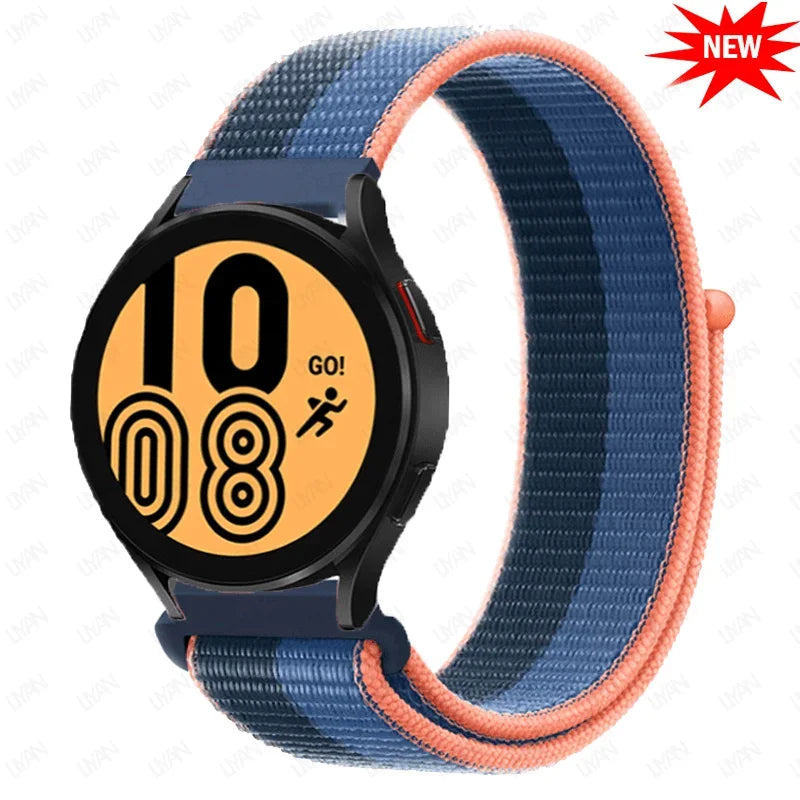 20mm 22mm Band For Samsung Galaxy Watch 6/5/4/5pro/4/6 Classic/active 2 Nylon loop sport bracelet huawei watch GT 4-2-2e-3 Strap