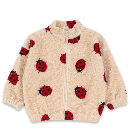 2026 KS Brand Winter Baby Girls Boys Lambswool Cherry Jackets Kids Clothes Boys Sequin Cartoon Outerwear Children's Coats 1-9Yrs
