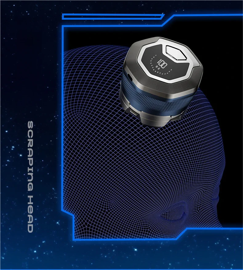 Electric Head Shaver for Bald Men 6D Magnetic Razor Hair Trimmer Rechargeable LED Waterproof Face Hair Cutting