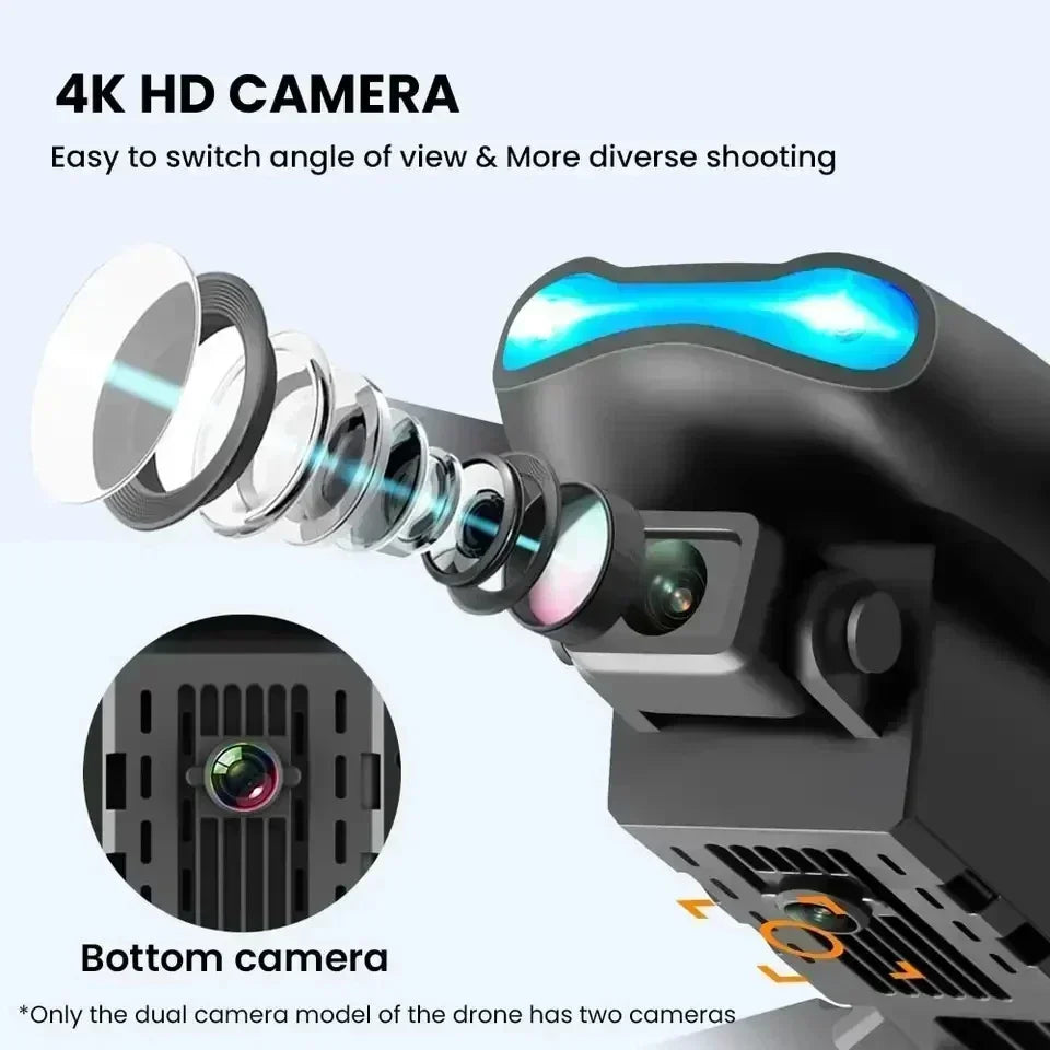 New E99Pro RC Drone 4K Professinal With 1080P Wide Angle HD Camera Foldable Helicopter WIFI FPV Height Hold Gift Toy