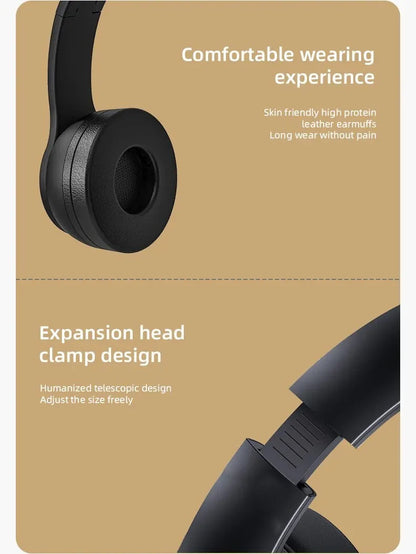 P47 Wireless bluetooth headphone With Mic Headsets Stereo Sound Earphones Sports Gaming Headphones Supports PC Smartphone