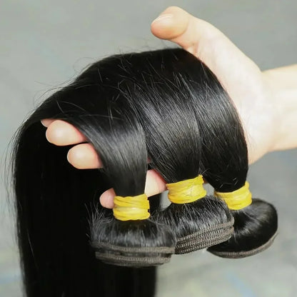 30 32 Inch Bone Straight Bundles Human Hair 100% Unprocessed Raw Remy Hair 3 4 Bundles Brazilian Extension Double Weft For Women