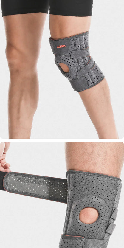 AOLIKES 1PCS NEW Knee Brace with Side Stabilizers & Patella Gel Pads,Knee Support for Cycling,Running,Climbing