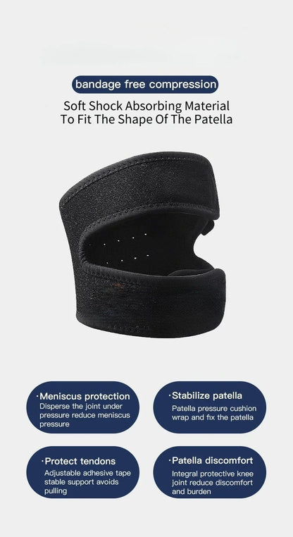 1PC Pressurized Knee Wrap Sleeve Support Bandage Pad Elastic Braces Knee Hole Kneepad Safety Basketball Tennis Cycling Knee Pads