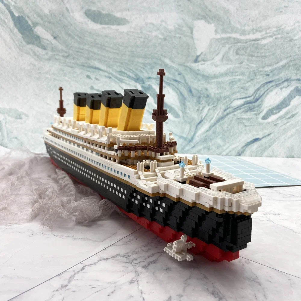 KNEW BUILT 6 Kinds Titanic Model Cruise Ship Building Block for Adult Micro Mini Brick Toy Perfect Gift Entertainment Decoration
