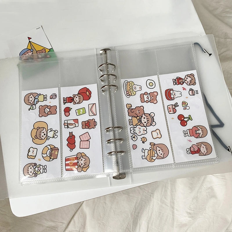 A5 Kpop Photocard Holder Binding Photo Cards Holder in Polaroid Album Book 3 Inches Heart Photo Card School Stationery Binder