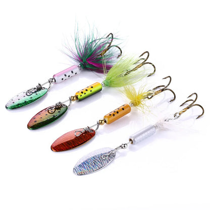 1PC 3.5g Metal VIB Lures Feather Sequins Wobbler Vibrations Spoon Fishing Bait Bass Artificial Hard Bait Cicada Fishing Tackle