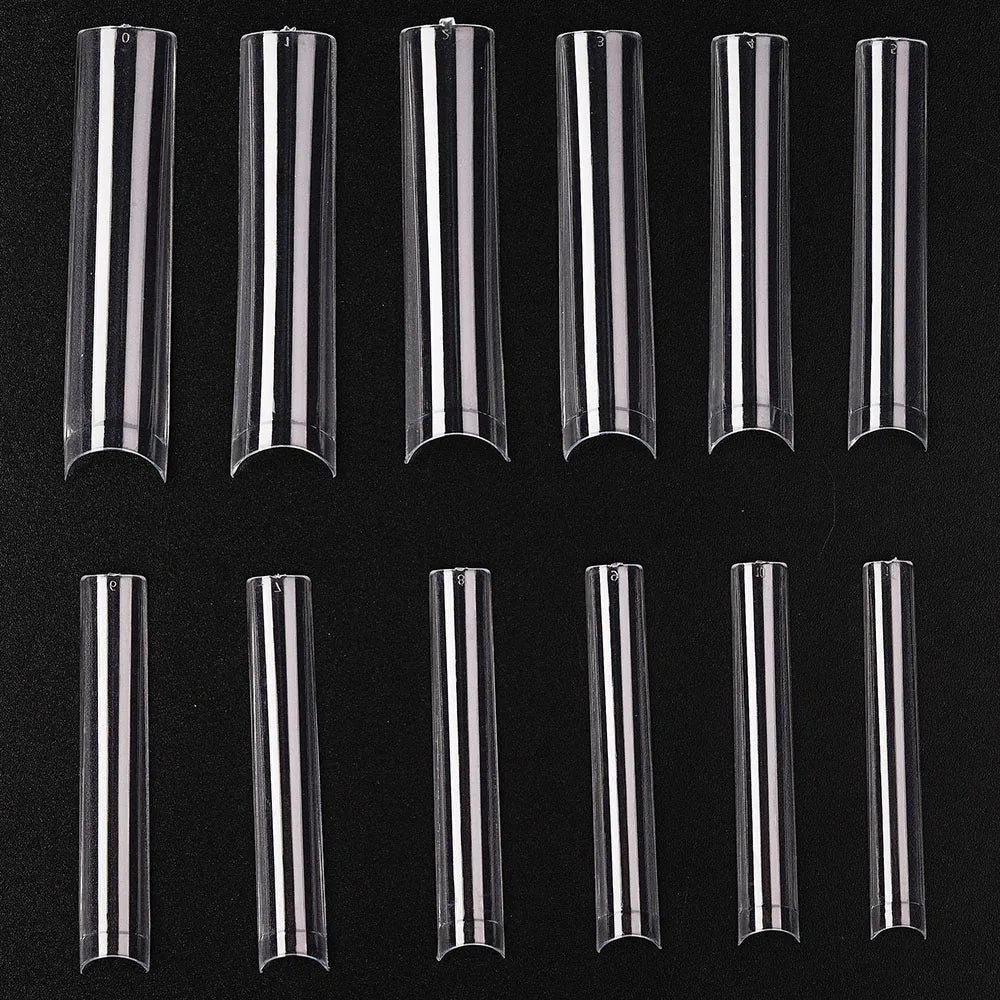 3XL Long Coffin/Square Acrylic False Nail Tip Half Cover C Curved Straight Nail Tips Manicure Nail Art Decoration ToolFake Nails