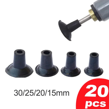 20/10pcs 15/20/25/30mm Black Valve Grinder Sucker for Car Motorcycle Electro-pneumatic Valve Grinder Valve Grinding Cup
