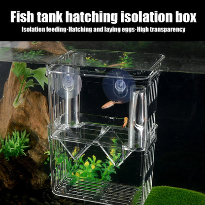 Multifunctional Fish Aquarium Fish Breeding Isolation Box High Clear Aquarium Breeder FishTank Double Guppies Hatching Incubator