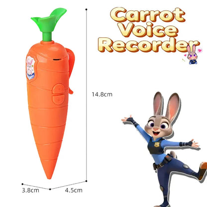 Disney Zootopia 2 Carrot Recorder Pen | Judy & Nick Style for Kids | 60s Mini Recorder | 2-in-1 Gel Pen Stationery