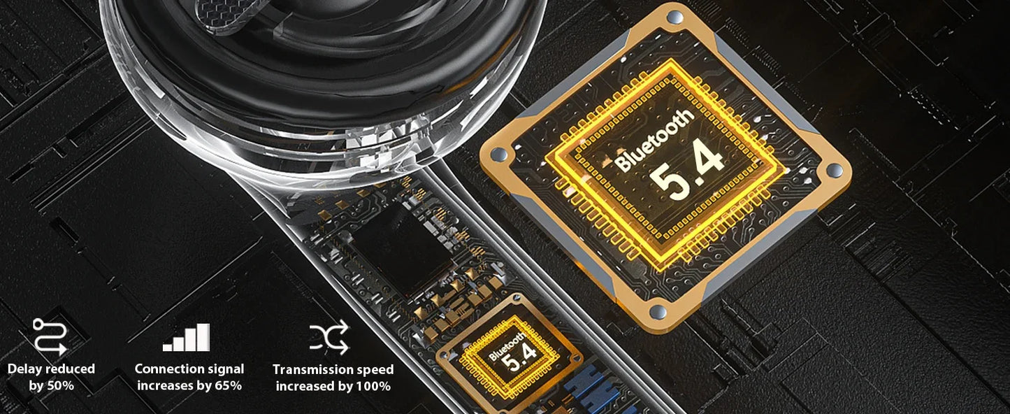 Active Noise Cancelling Wireless Headphones with Immersive Sound Ultra-Low Latency Effortless Wireless Charging for Gym running