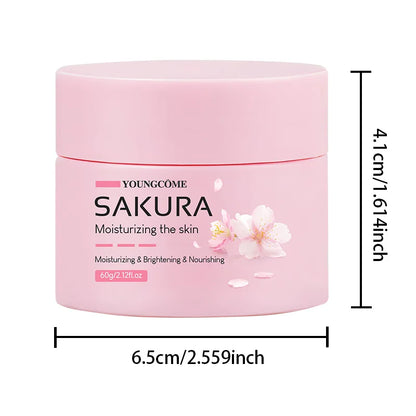 Sakura Essence Cream,Cherry Blossom Facial Moisturizer for Dry & Rough Skin,Anti Aging Face Lifting Nourishing Repair Collagen