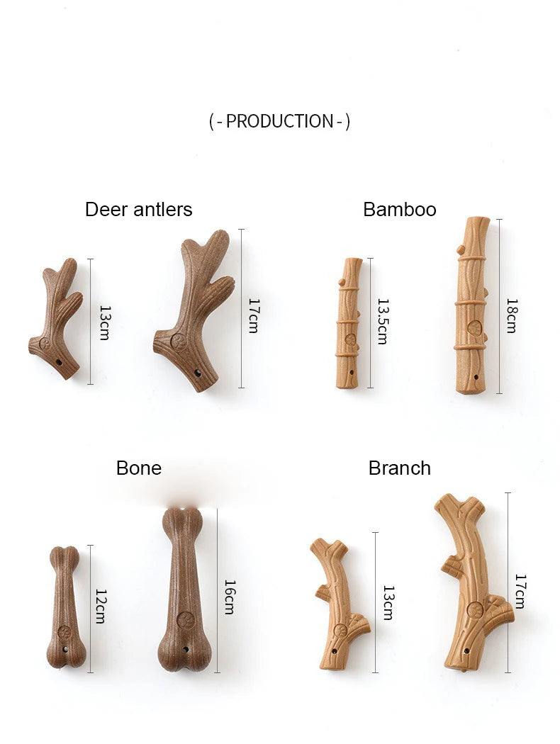 New Pet Teeth Grinding Toy Dog Interactive Bone Training Toy Bamboo Cleaning Teeth Fixing Wear Resistant Pet Products