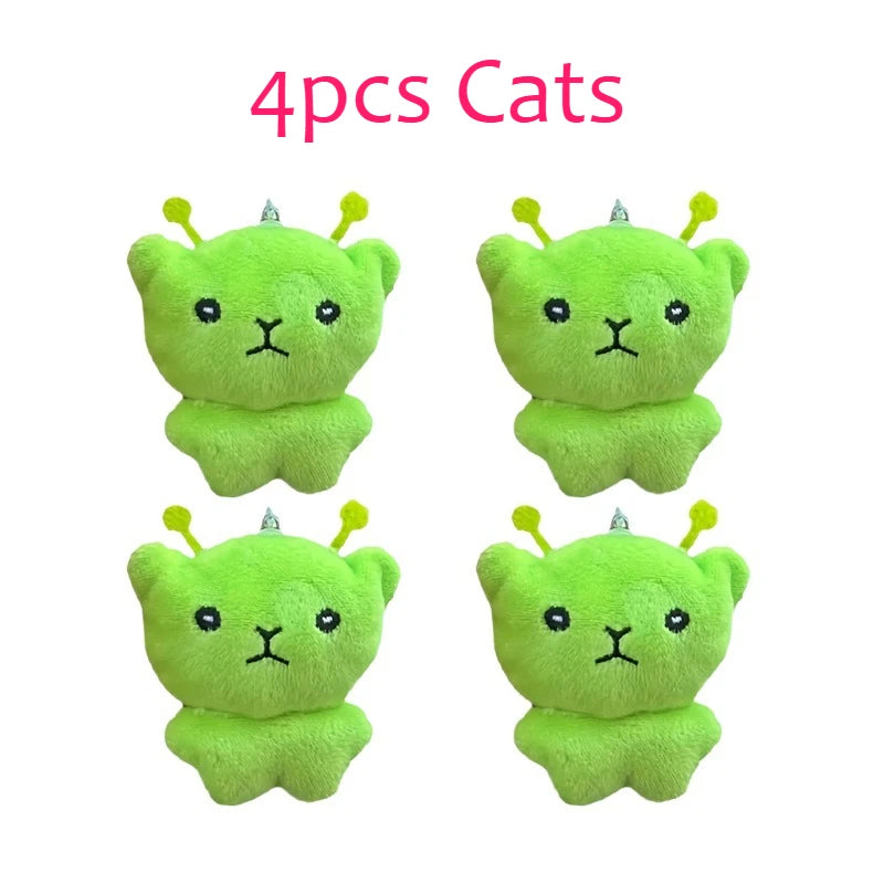 Cute Alien Cat Plush Pendant Super Soft Plushie Dolls Keychain Kawaii Mini Toy Backpack Pendant Lovely Bag Decor Christmas Gift
