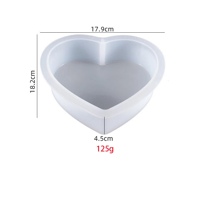Large Silicone Molds For Resin Large Heart Resin Mold Deep Heart Mold For Flower Preservation Bookend Epoxy Resin Casting Mould