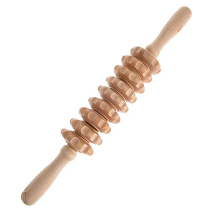 1 PCS Wood Massage Roller Trigger Points Home Gym Manual Wooden Fascia Massage Roller for Release Cellulite Sore Muscle Blasting