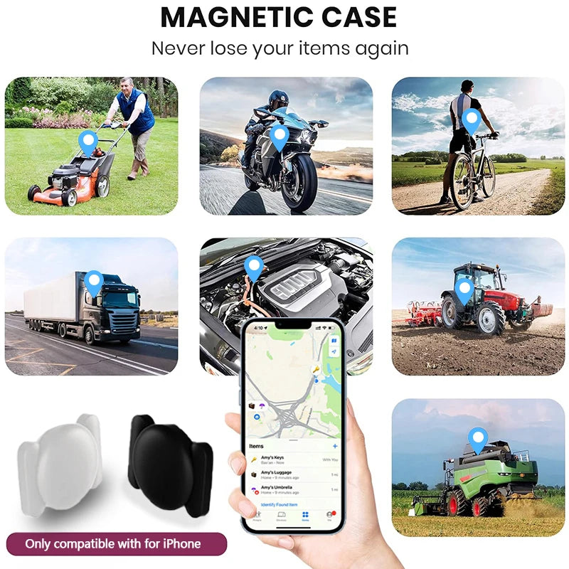 1/ 4Pack GPS Tracker Strong Magnetic Car Vehicle Tracking Anti-loss Positioning Device Car Locator work with Apple Find My APP