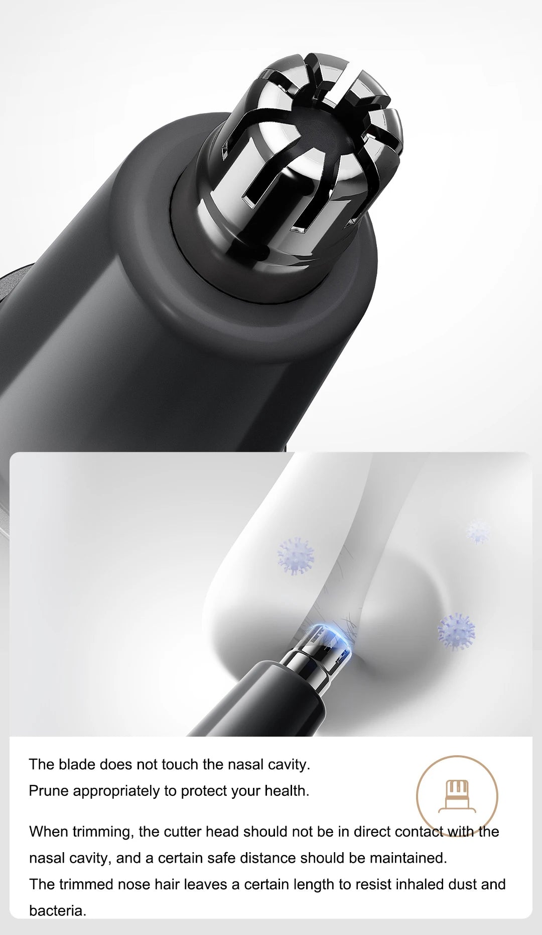 Xiaomi Mijia Electric Nose Hair Trimmer Portable Nose Ears Hair Eyebrow Trimmer  for Men Rechargeable Painless Clipper