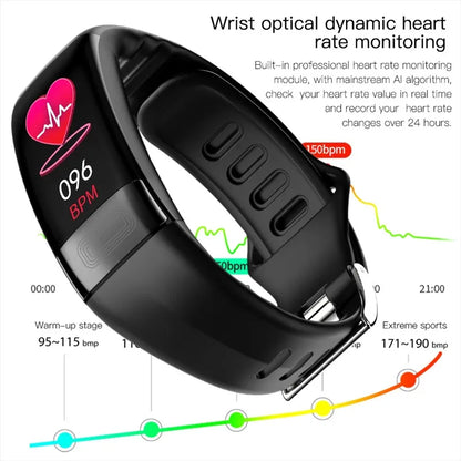 ECG+PPG Smart Wristband Fitness Tracker for Women Men Calorie Blood Pressure Waterproof Sport Smartband Health Smartwatch