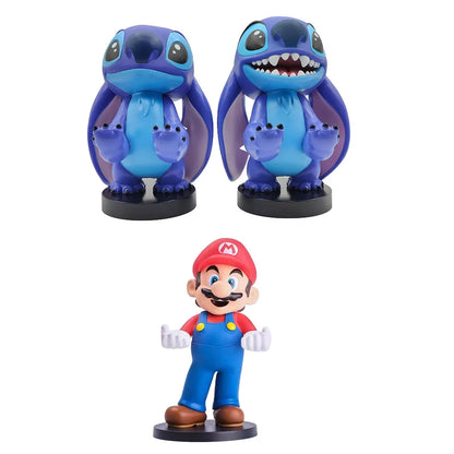 Stitch Over Size Action Figure Toys Game Controller Mobile Phone Holder Collection Cartoon Model Vinyl Doll Ornament Decoration