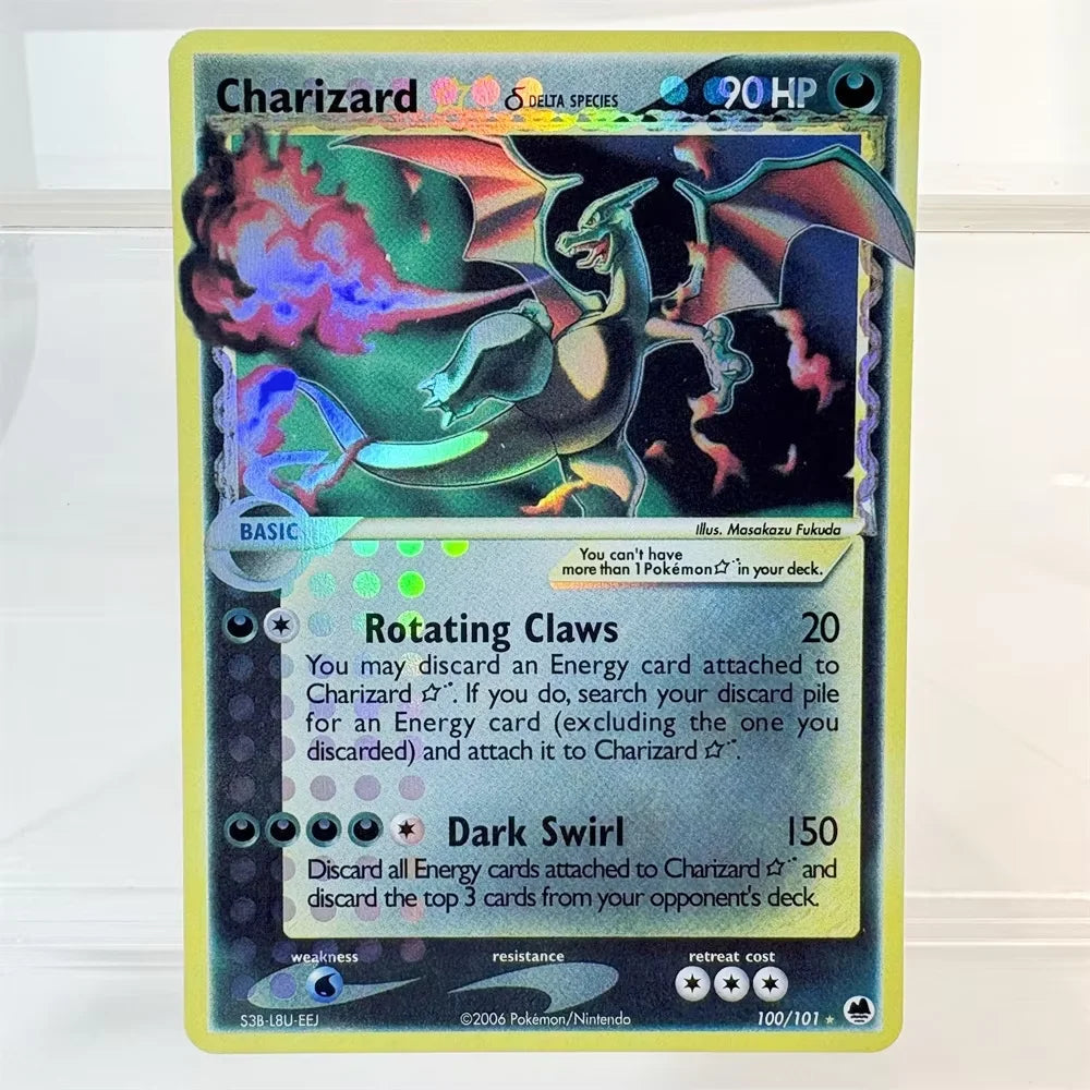 PKM Holo Proxy Cards Suicune Charizard Red & Blue Dragon Frontiers Series Foil Cards PTCG PROXY The Best Gift at a Party