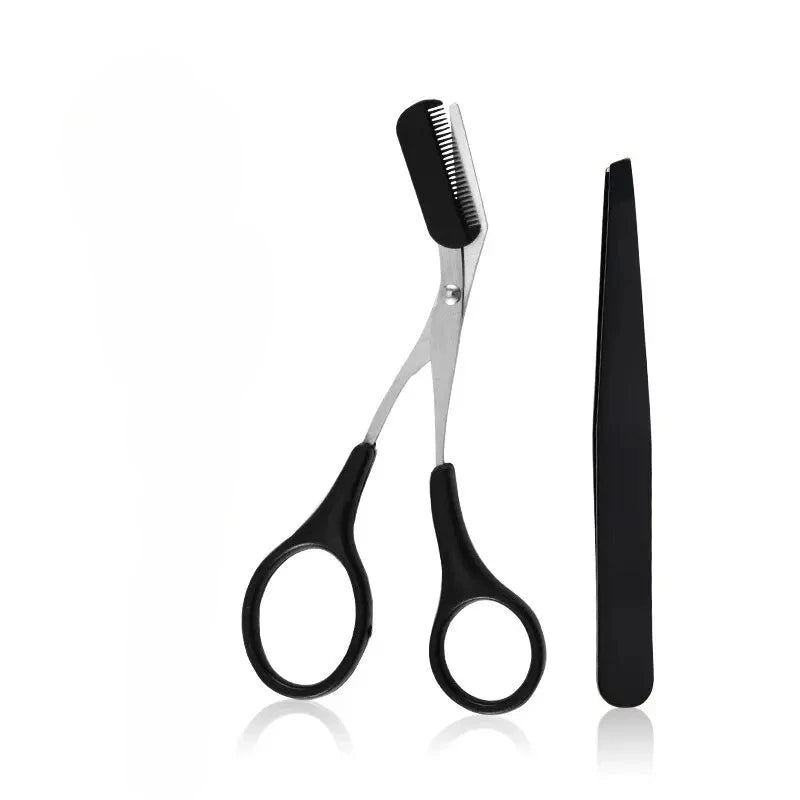 3pcs Set Eyebrow Kit For Women And Men Stainless Steel Eyebrow Grooming Set Including Eyebrow Comb Scissor, Eyebrow Trimmer Tool