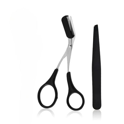3pcs Set Eyebrow Kit For Women And Men Stainless Steel Eyebrow Grooming Set Including Eyebrow Comb Scissor, Eyebrow Trimmer Tool