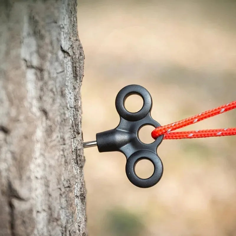 Outdoor Camping Deck Nail Tent Pegs Screw Nail , Lightweight Windproof Rope Fixing Nail, Hiking Campsite Supplies