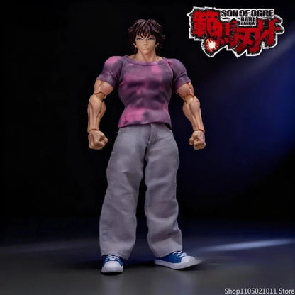1/12 Scale Anime Baki Hanma Oni Action Figure Real Man Assembly Model Figurine Office Desktop Decoration Ornaments Boy'S Gifts