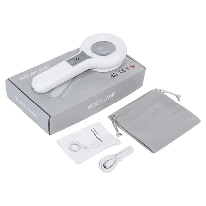 NEW Woods Lamp Skin Analyzer Portable Facial Salon Beauty Analyzer UV Lamp Wood Dermatology for Analyzing Testing Examination