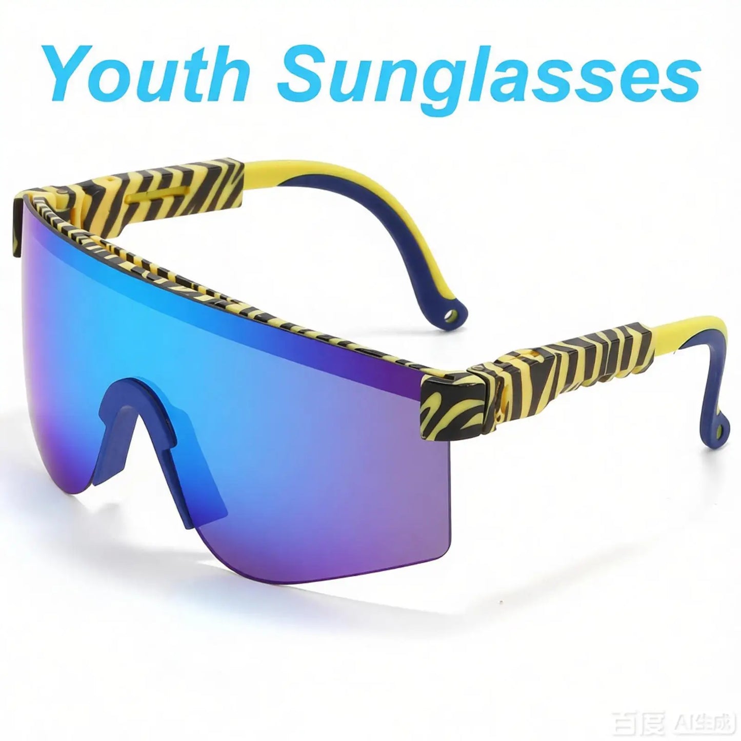 Kids Youth UV400 Sun Glasses Outdoor Baseball Softball Sunglasses Sport Cycling Eyewear Mtb Boys Girls