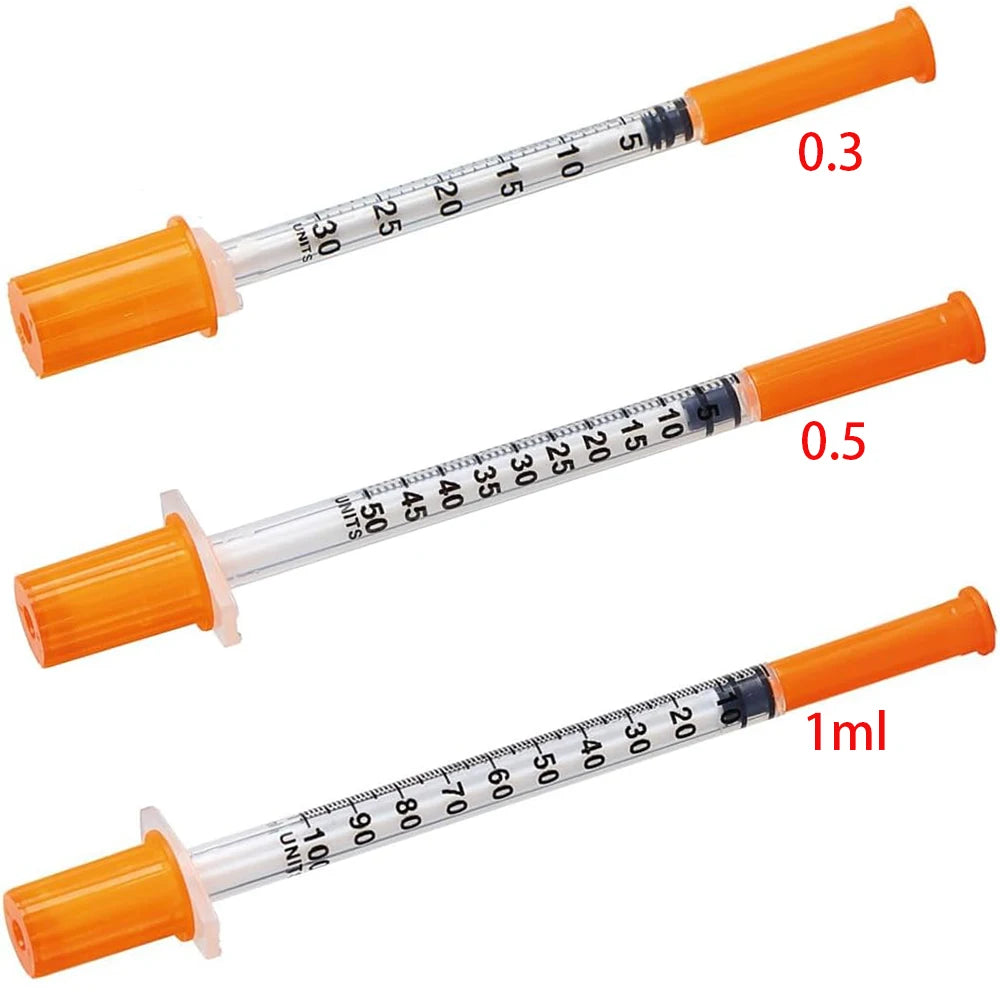 30/15/5Pcs 0.5Ml/1Ml Disposable Plastic Veterinary Syringe with Needle, Suitable for Pets and Farm Animals, Manual Push-Type Syringe with Needle, Farm Animal Syringe, Suitable for Cats, Dogs, Pigs