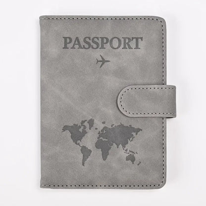 Travel Passport Cover Holder Case PU Leather Men Women Ticket Wallet Protective with Credit Card Holder Protector Cover Case