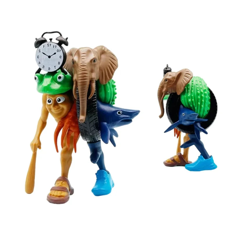 Italian Tung Tung Tung Sahur Figurine Model Tralalero Tralala Brainrot Monster Fusion Edition Anime Action Figure Ornament Toys