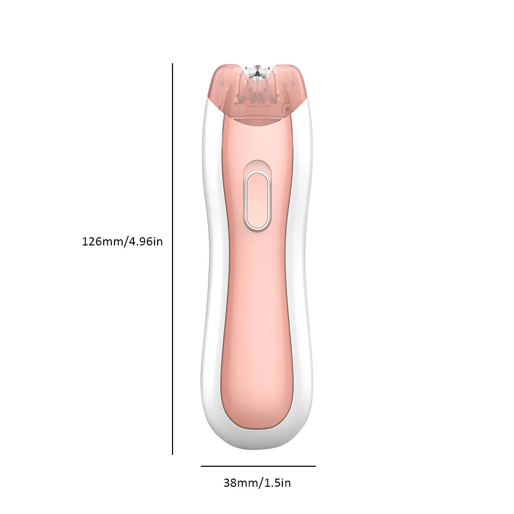 Women Painless Hair Trimmer Portable Armpit Leg Hair Removal Machine Smooth Glide Epilator for Facial Wholebody Home Use