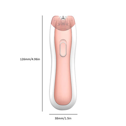 Women Painless Hair Trimmer Portable Armpit Leg Hair Removal Machine Smooth Glide Epilator for Facial Wholebody Home Use