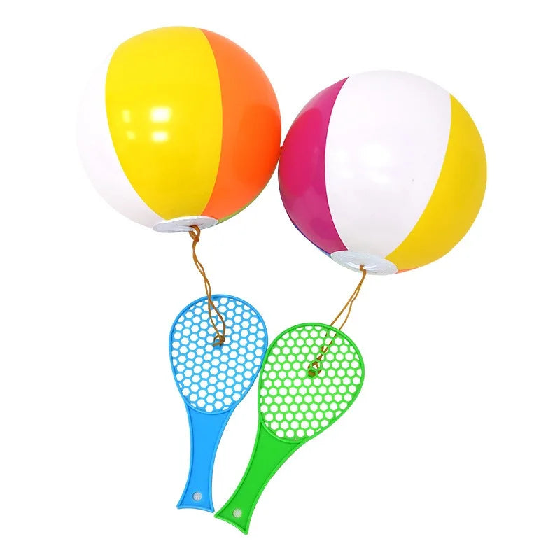 1 Set Kids Bouncing Ball Toy Colorful Inflatable Balloons Reaction Training Interactive Outdoor Sport Toys Fun Stress Relief Gift