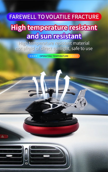 DIY Perfume Odorless car ornaments solar powered rotating helicopter air freshener decoration accessories fragrance diffuser men