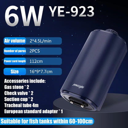 Silent Aquarium Oxygen Air Pump with Check Valve Fish Tank compactor Oxygenator Aquarium Air Compressor Aerator 220v 3w-14w