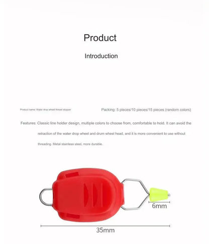15pcs Fishing Line Stopper ABS Thread Clip Device Baitcasting Drum Reel Card Line Device Fishing Tackle Accessories