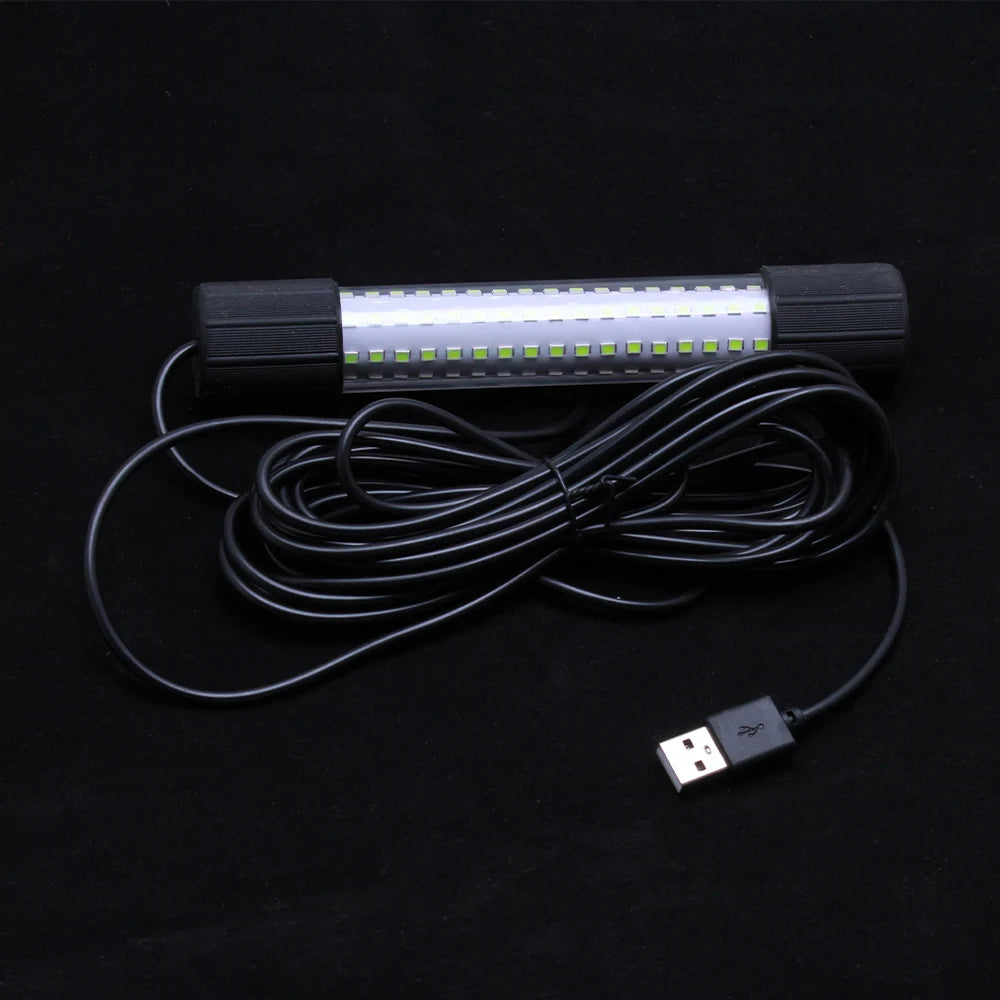1 pc underwater LED fishing light, night fishing USB fishing light, multiple colors, portable fishing light, high brightness
