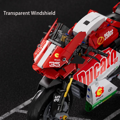 Technical V4 Motorcycle Building Blocks Set Famous Super Motorbike Model Kit Racing Bricks Teens Assembled Toys Gifts For Boys