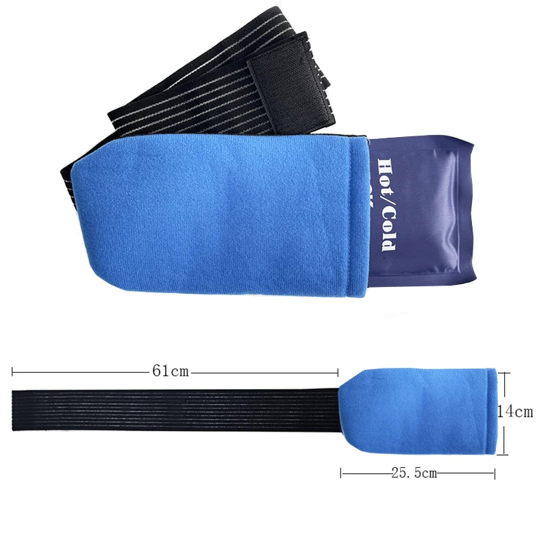 Gel Ice Packs With Elastic Strap Adjustable Wrap Hot Cold Compress Gel Packs For Shoulder Back Knee Neck Ankle
